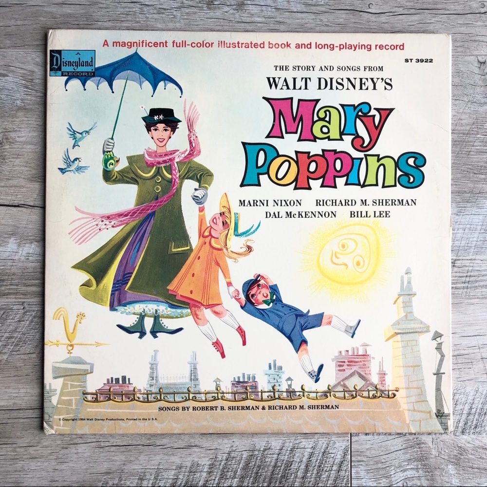 Vintage Disney Story and Songs Mary Poppins Vinyl